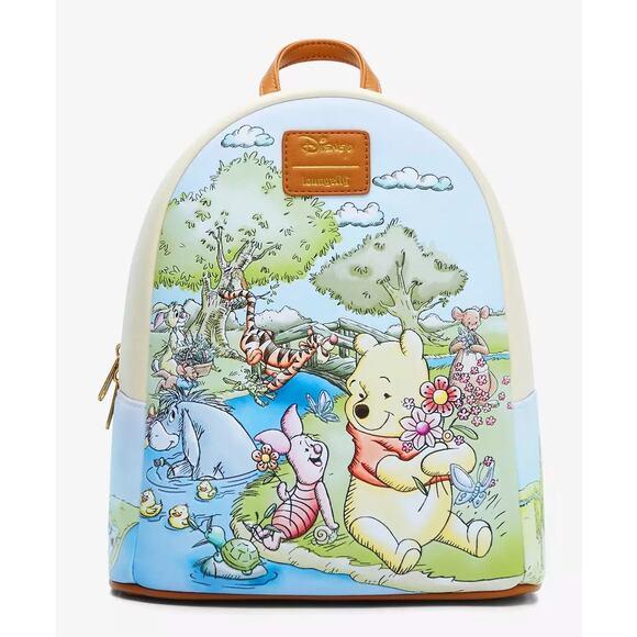 Disney Loungefly Winnie The Pooh Spring Scene Mini Backpack*NWT - Picture 1 of 4